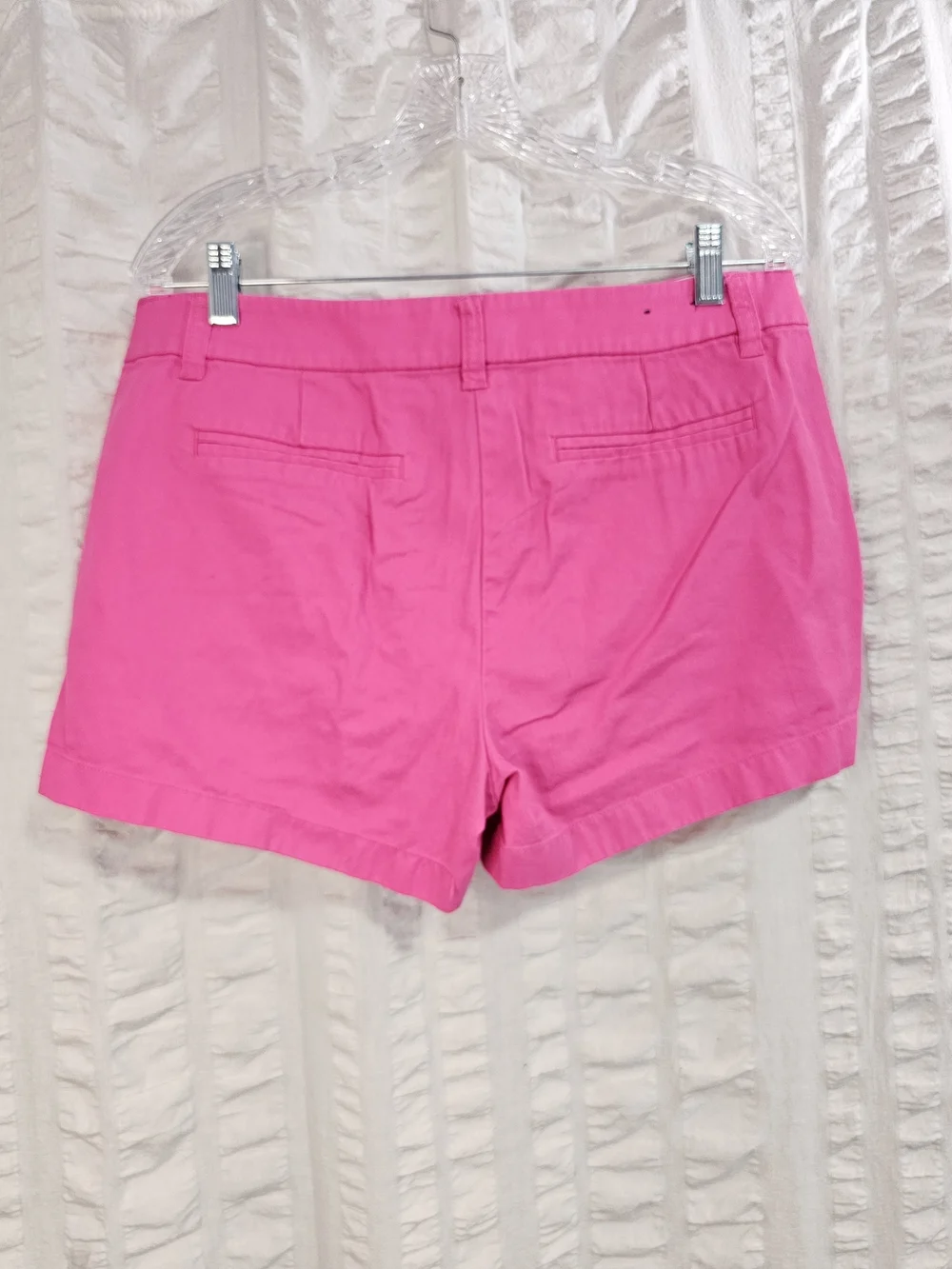 J. Crew Bright Barbie Pink High-Waist Cotton Shorts Size 12